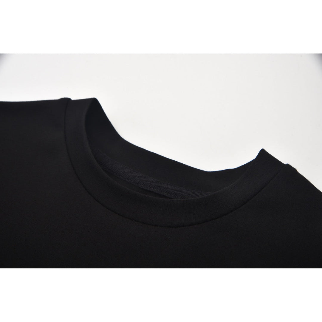 Three Quarters Cross Stretch Logo Belt Dress Black - Mores Studio
