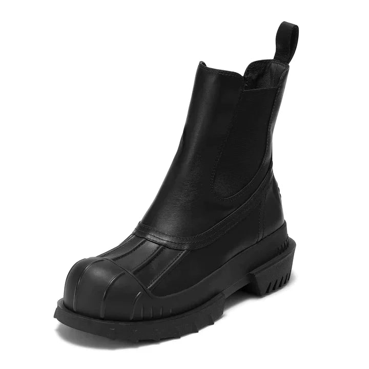 Lost In Echo Thick-Soled Hunting Chelsea Boots Black - Mores Studio