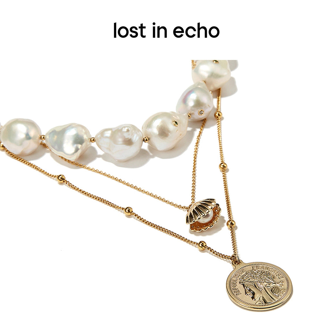 Lost In Echo Nerissa Rona Pearl Necklace Set - Mores Studio