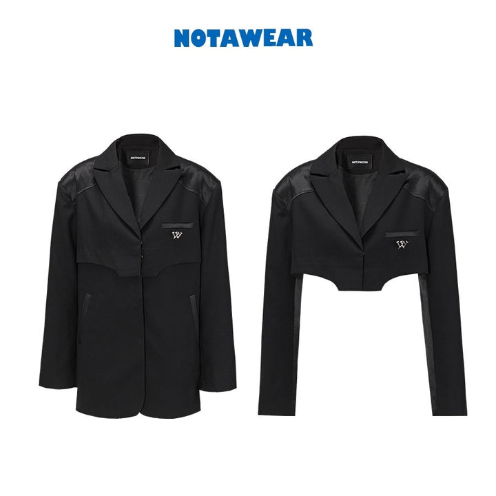 NotAwear Detachable Two-Way Blazer Black - GirlFork