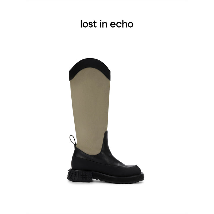 Lost In Echo Heel Cavalry Boots Sandy - Mores Studio